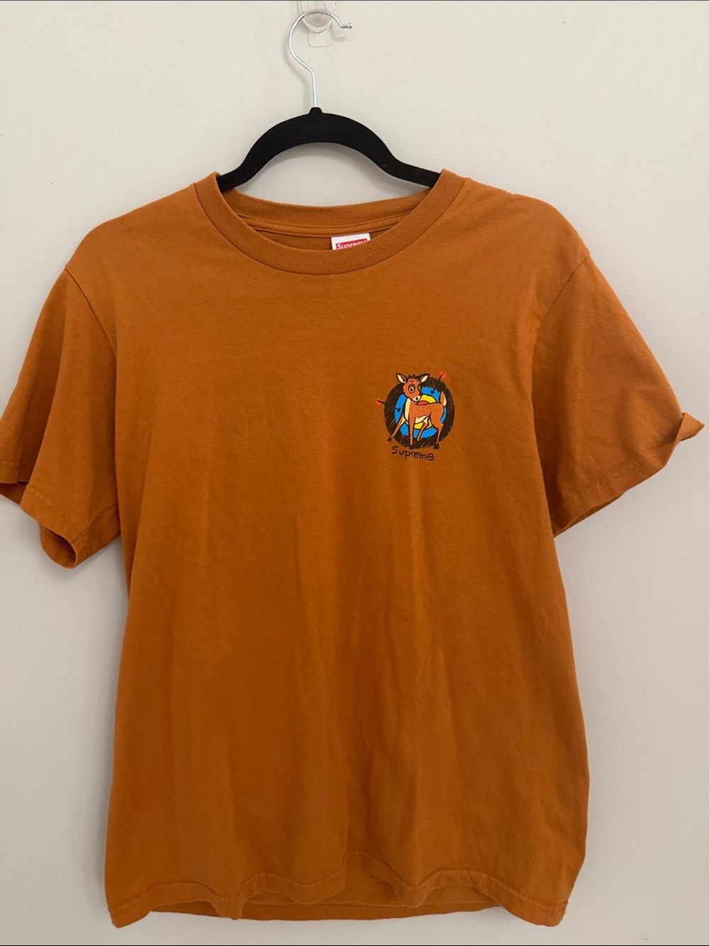 SUPREME SS22 Deer Tee Burnt Orange Unisex Size Small